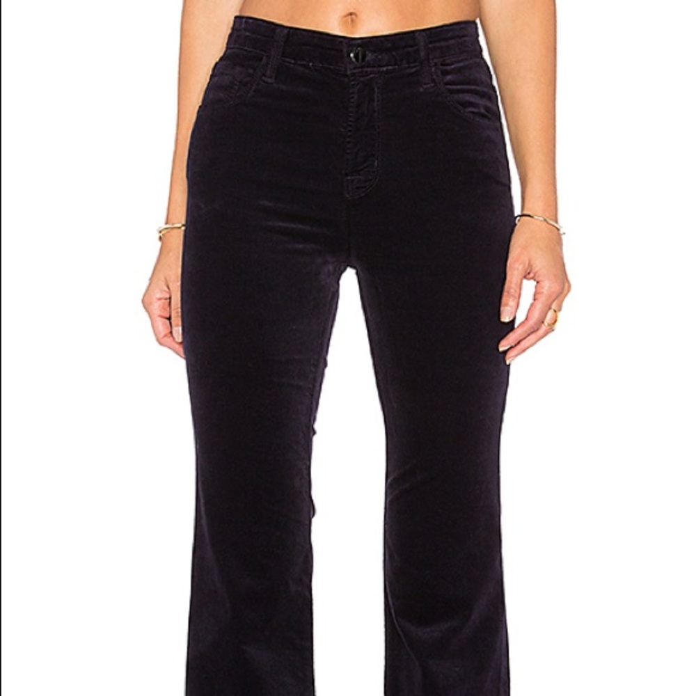 J Brand Maria Flared Pants in Purple - Picture 3 of 4